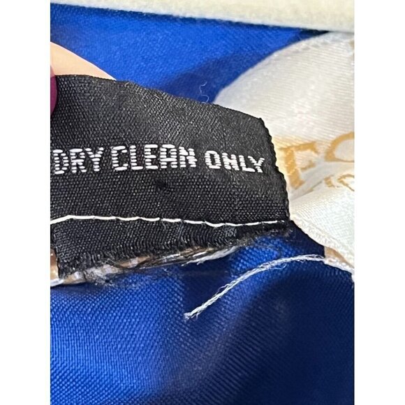 Vintage Wool Plaid Jacket M Blue Checks Retro Academia Resort Classic Bomber 80s - Picture 14 of 15